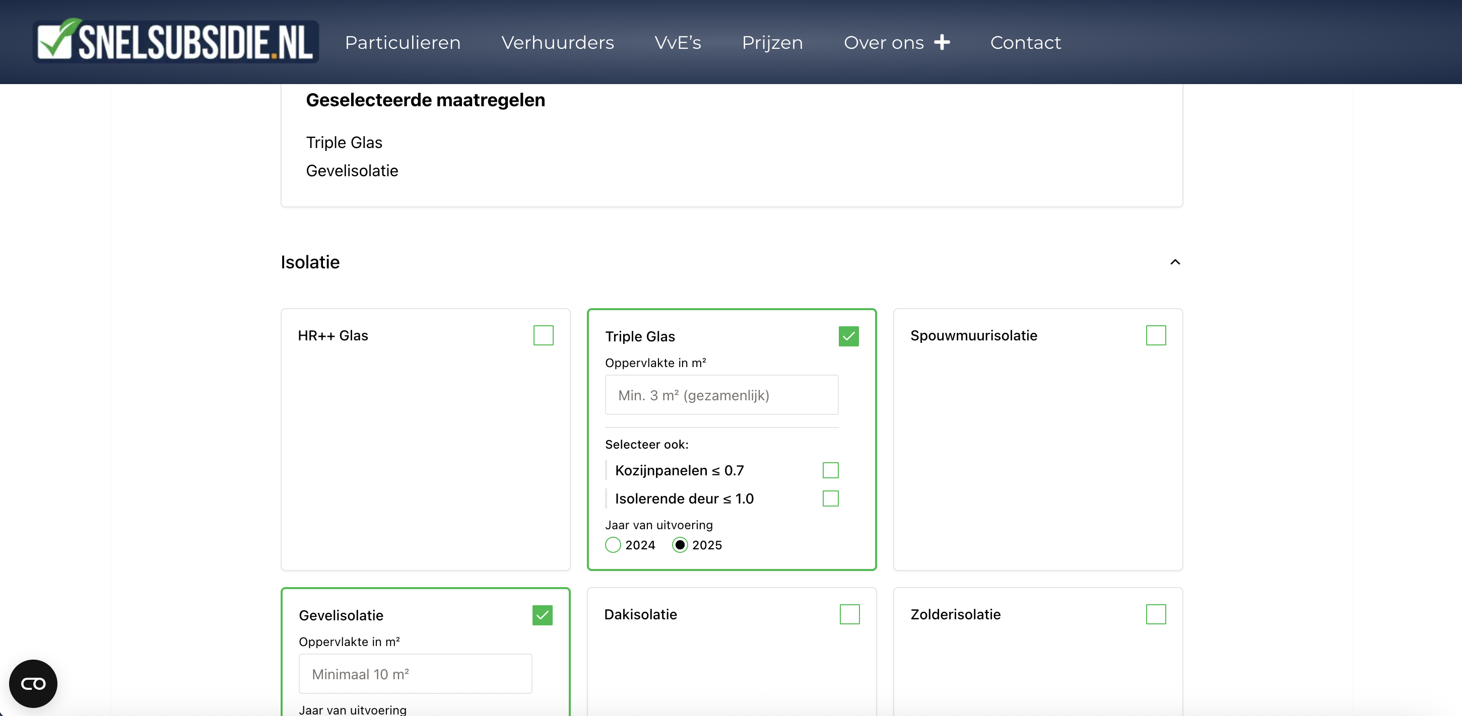 Snelsubsidie berekenplatform